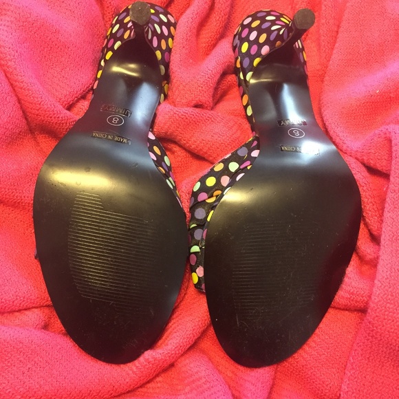 Multi-colored Polka Dot Heels ON SALE - Picture 3 of 4